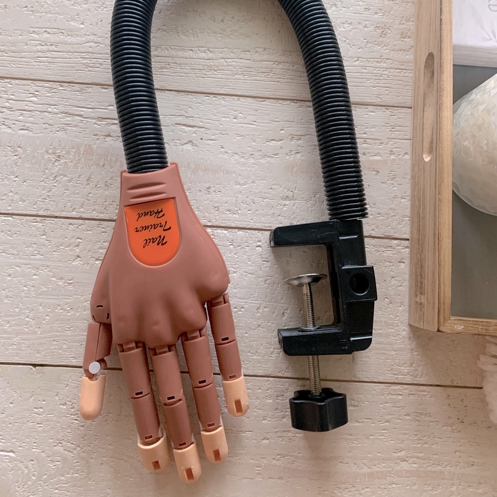 Acrylic nail practice hand